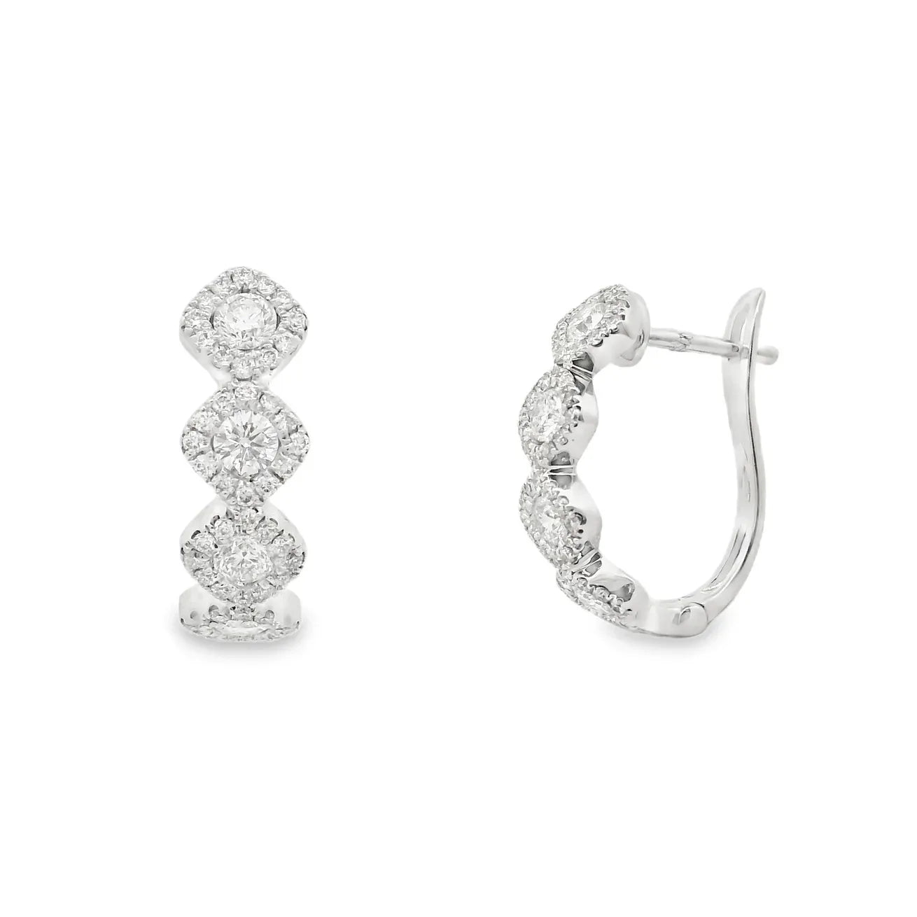 orelia 0.77 Carat Total Moissanite Earrings Round Shape Stones 18k Solid Gold for Woman Stud Earrings