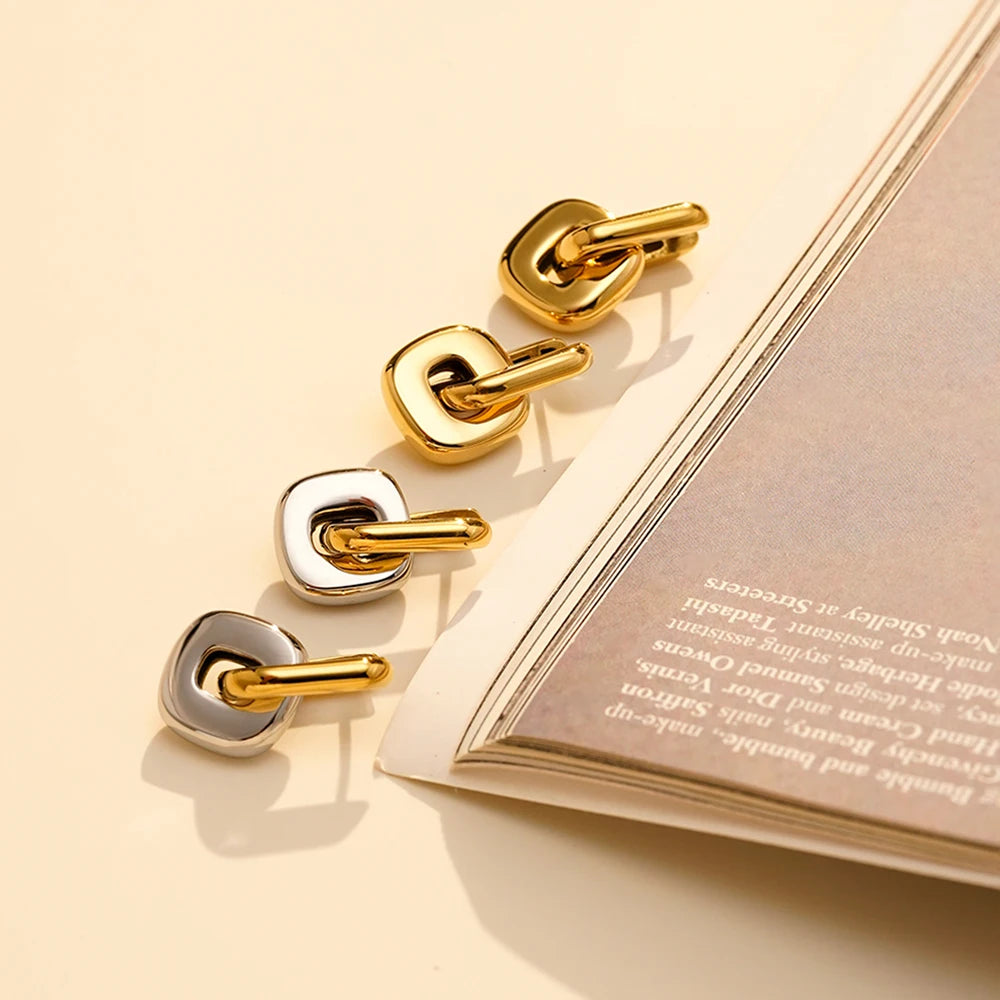U Shape Earrings 18K Gold Plated
