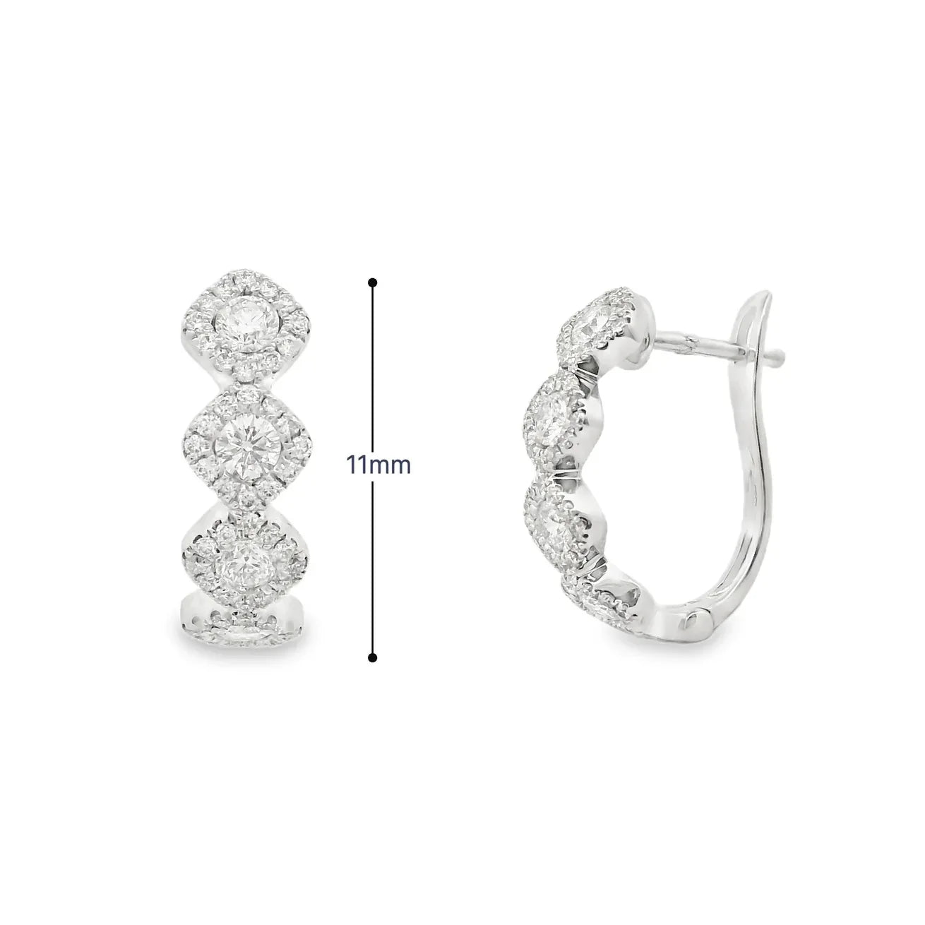 orelia 0.77 Carat Total Moissanite Earrings Round Shape Stones 18k Solid Gold for Woman Stud Earrings