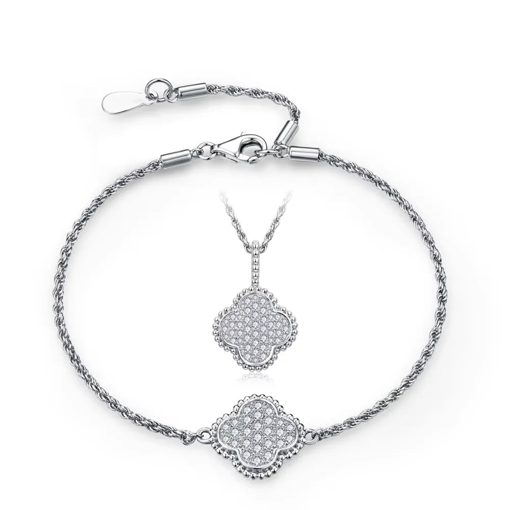 All D Color VVS1 Moissanite Jewelry Set
