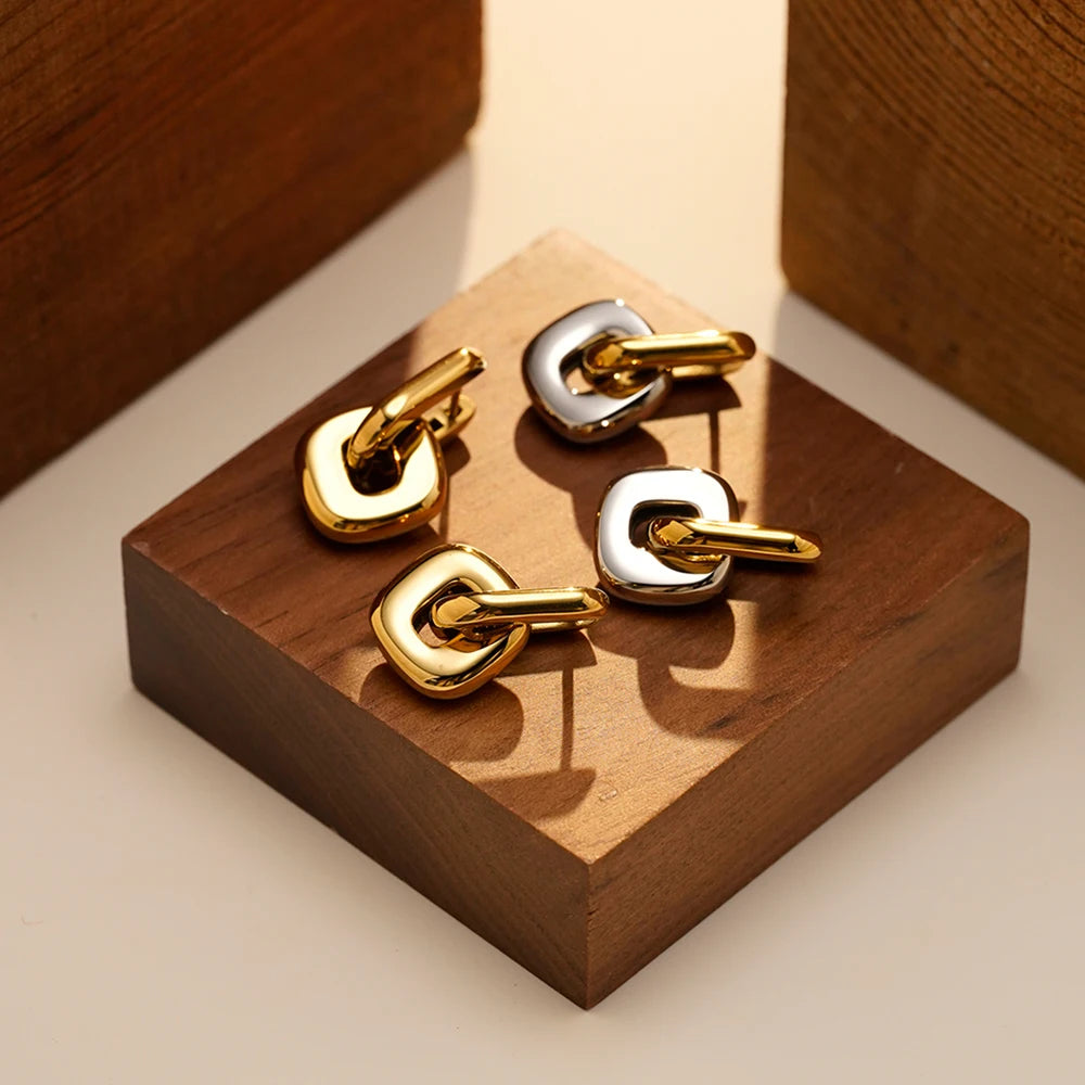U Shape Earrings 18K Gold Plated