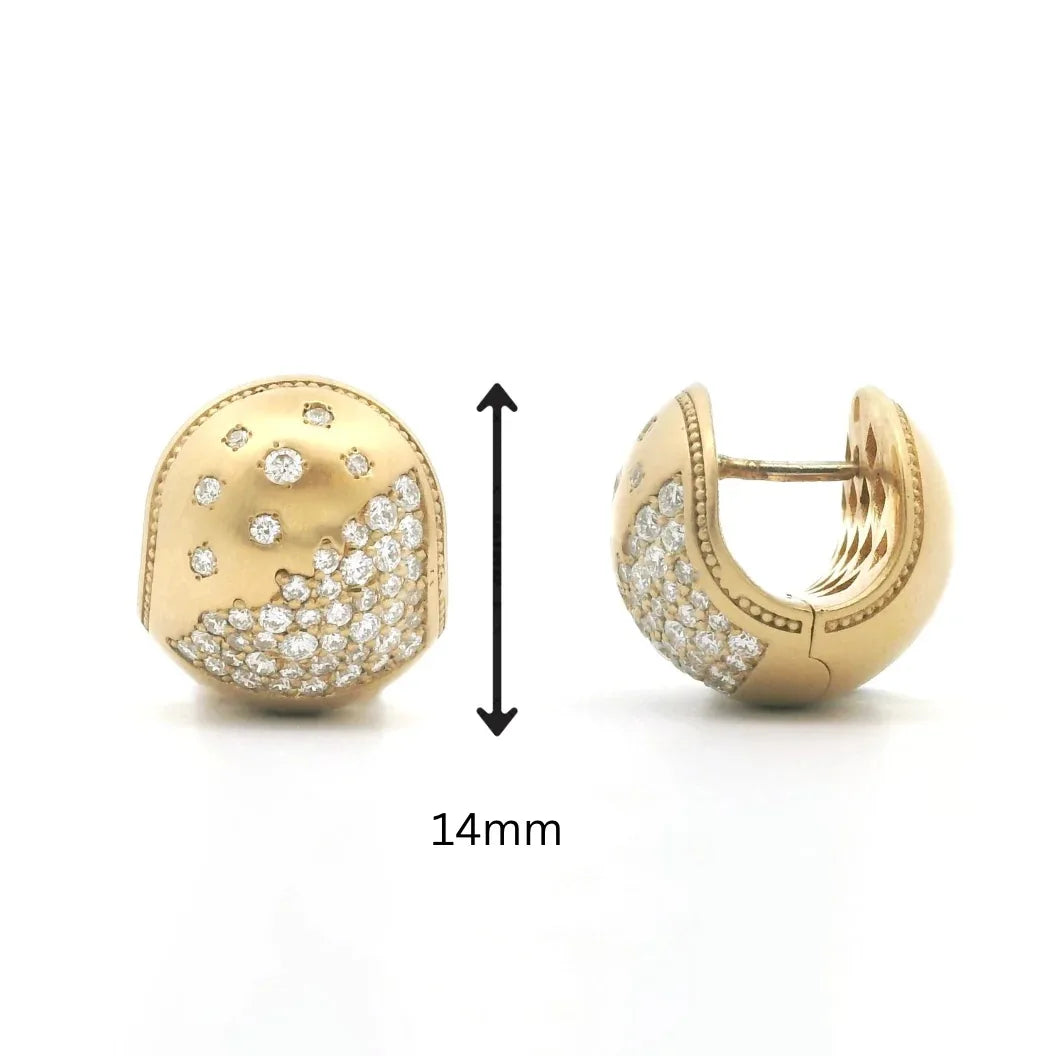 ORELIA Moissanite Earrings S925 Silver Plated Yellow Gold Woman Stud Earrings Fine Jewelry