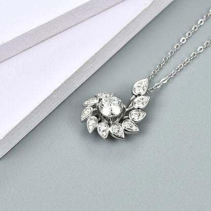 925 Silver Excellent Moissanite Pendant Necklace