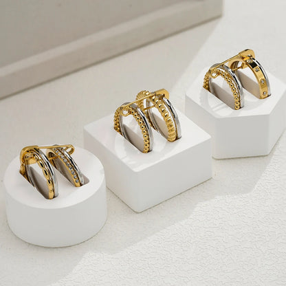 Zircon Pin 18K Plated Gold Ring