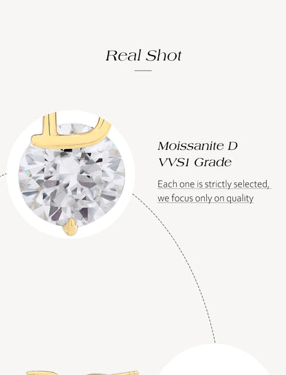 Moissanite Stud Earrings