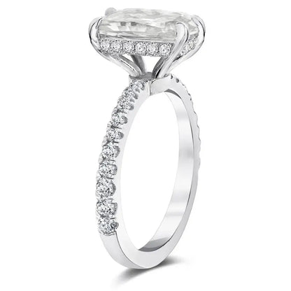 orelia Moissanite Solitaire Engagement Rings 2/3/4ct Radiant Cut D Color Solid 925 Sterling Silver Women Wedding Jewelry Gifts
