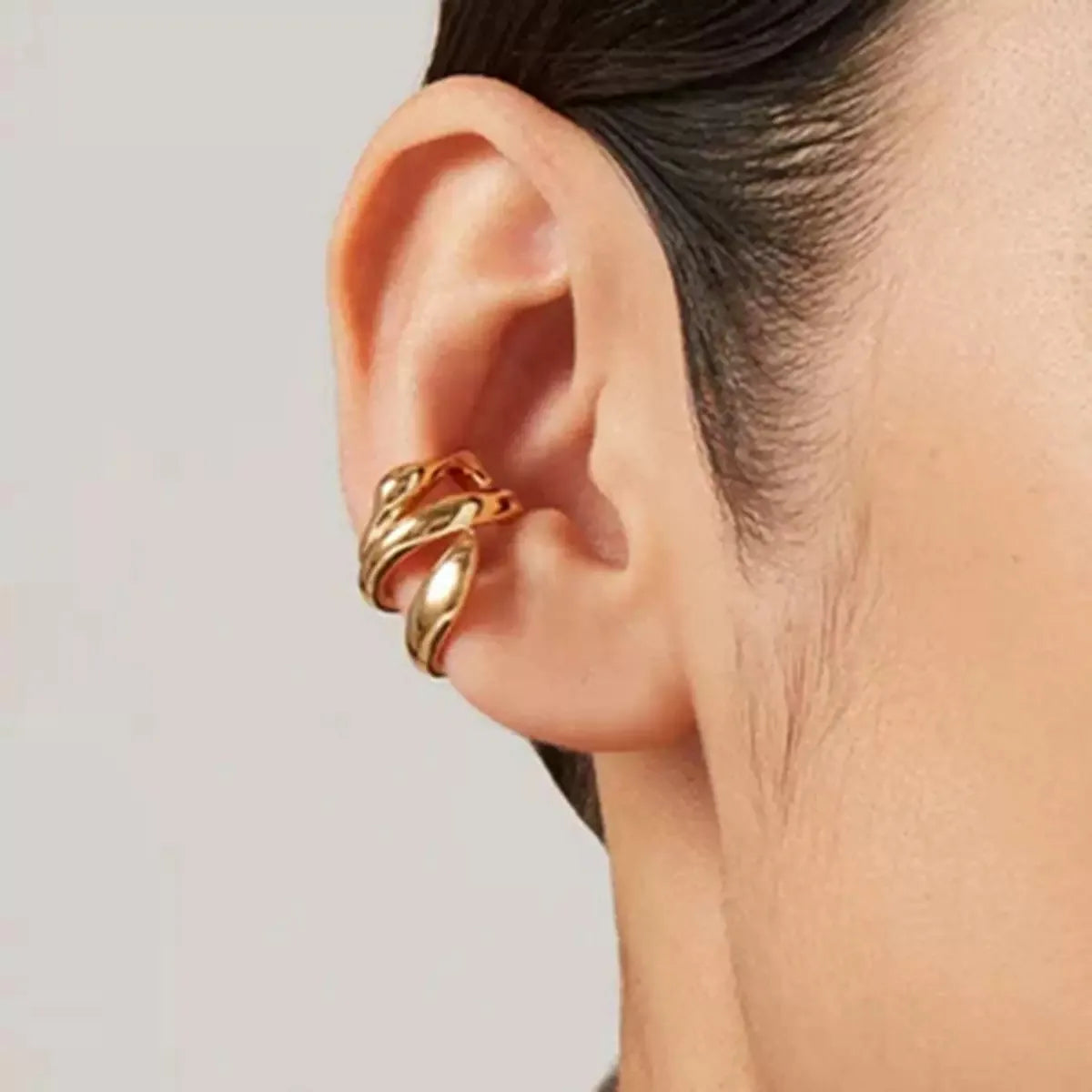 Irregular Line Ear Cuff  18K Gold Plated In Earings