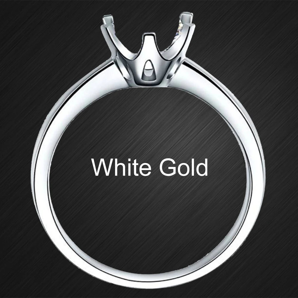 ORELIA Moissanite Wedding Band Round Brilliant 14K 18K 9K  Ring Dainty Sweet VVS 1 Clarity D Engagement Rings Jewelry