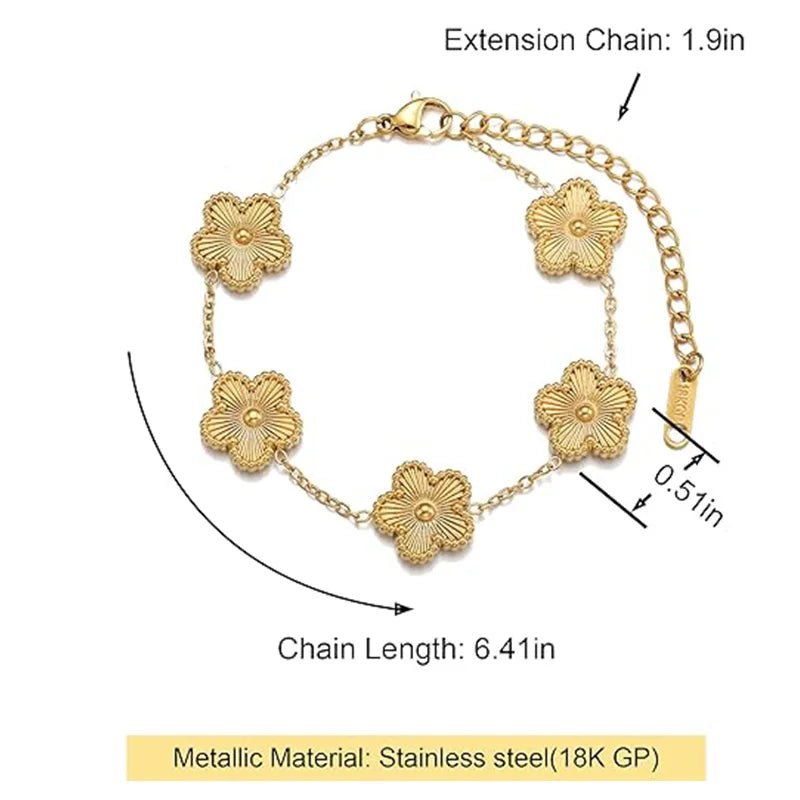 Gold Plated Bracelet Love bangle Set
