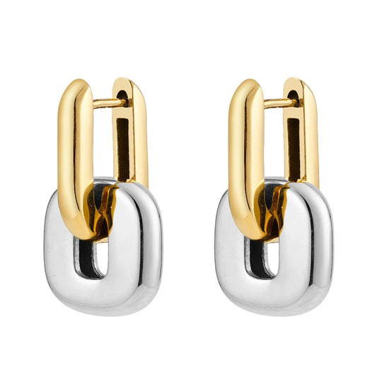 U Shape Earrings 18K Gold Plated