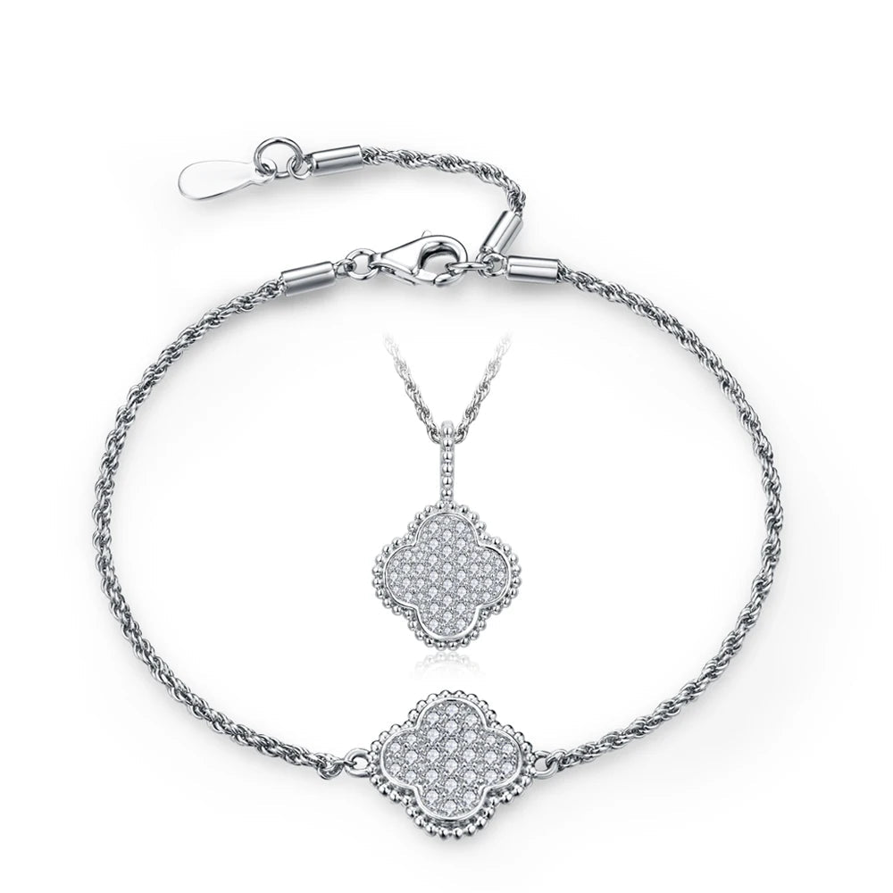 All D Color VVS1 Moissanite Jewelry Set