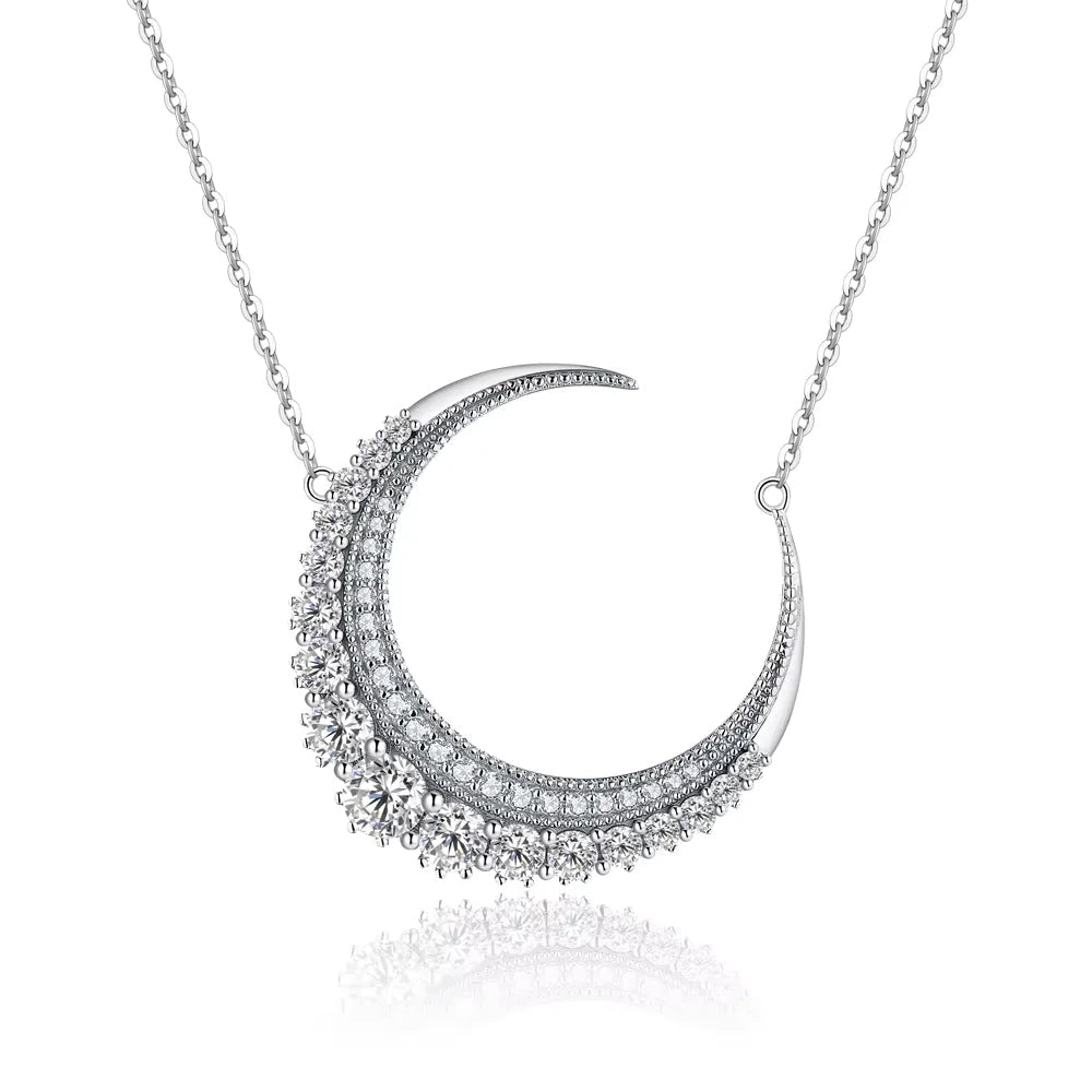 4.5 Moissanite Pendant 925 Sterling Silver Necklace