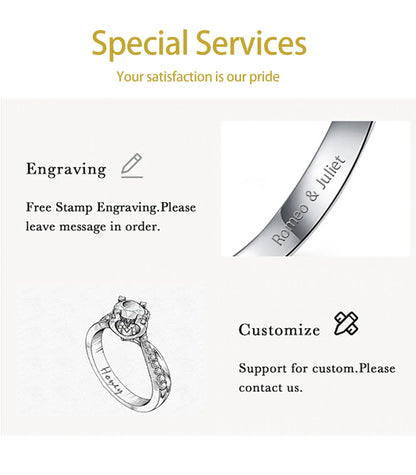 ORELIA Moissanite Wedding Band Round Brilliant 14K 18K 9K  Ring Dainty Sweet VVS 1 Clarity D Engagement Rings Jewelry