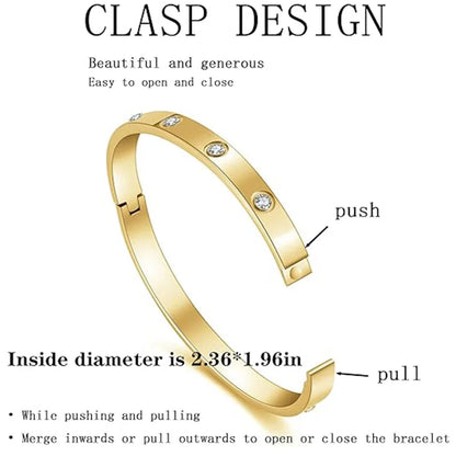 Gold Plated Bracelet Love bangle Set