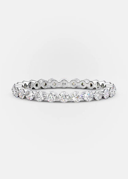 ORELIA Moissanite Wedding Band Round Brilliant 14K 18K 9K  Ring Dainty Sweet VVS 1 Clarity D Engagement Rings Jewelry