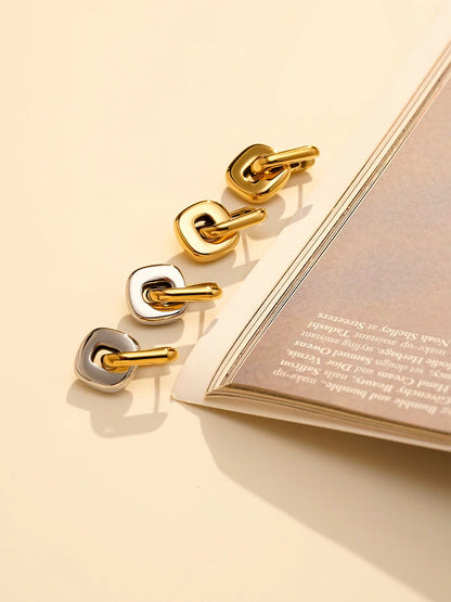 U Shape Earrings 18K Gold Plated