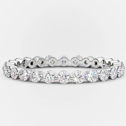 ORELIA Moissanite Wedding Band Round Brilliant 14K 18K 9K  Ring Dainty Sweet VVS 1 Clarity D Engagement Rings Jewelry