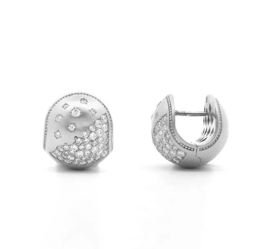 ORELIA Moissanite Earrings S925 Silver Plated Yellow Gold Woman Stud Earrings Fine Jewelry