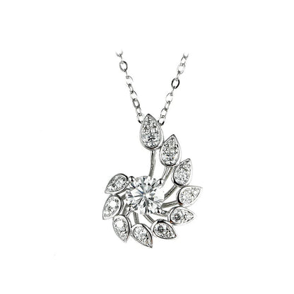 925 Silver Excellent Moissanite Pendant Necklace