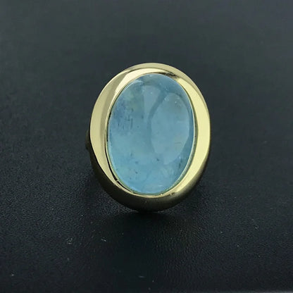 Natural Aquamarine Rings 925 Sterling Silver