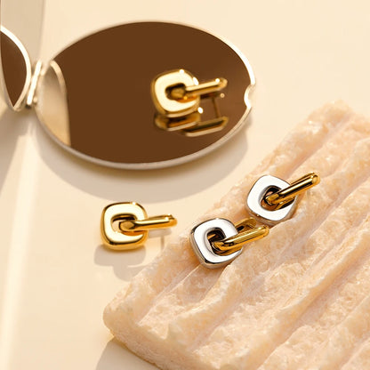 U Shape Earrings 18K Gold Plated