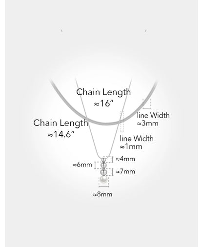 Snake Chain Pendant Pearl Necklace18K Plated