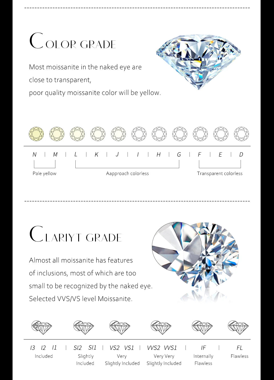 Orelia Luxury Round Cut 2.2mm Moissanite Pendant Necklace For Women 925 SIlver Sparkling Wedding Party  Fine Jewelry Gift
