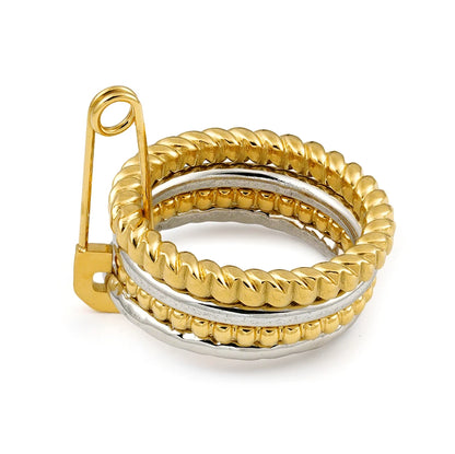 Zircon Pin 18K Plated Gold Ring