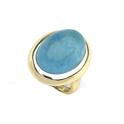 Natural Aquamarine Rings 925 Sterling Silver