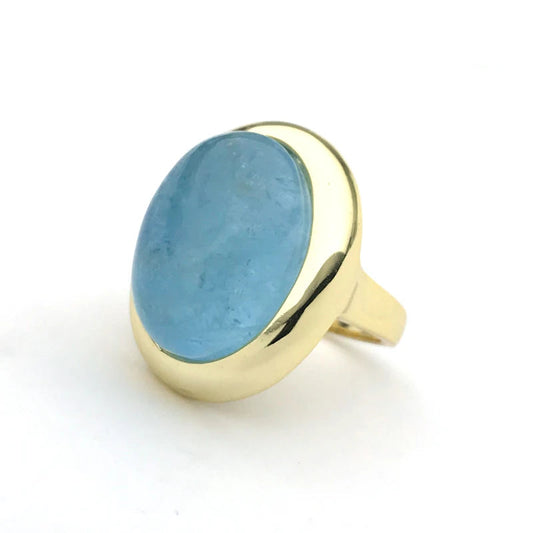 Natural Aquamarine Rings 925 Sterling Silver