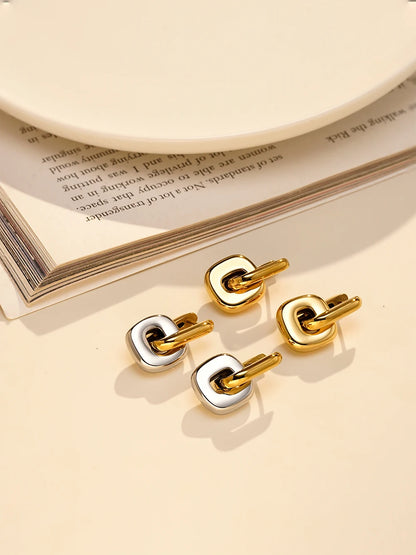 U Shape Earrings 18K Gold Plated