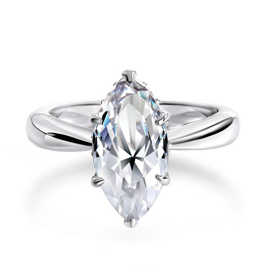 Orelia 1-3Carat Marquise Moissanite Engagement Ring For Women 925 Sterling Silver Full Diamond Wedding Party Fine Jewelry
