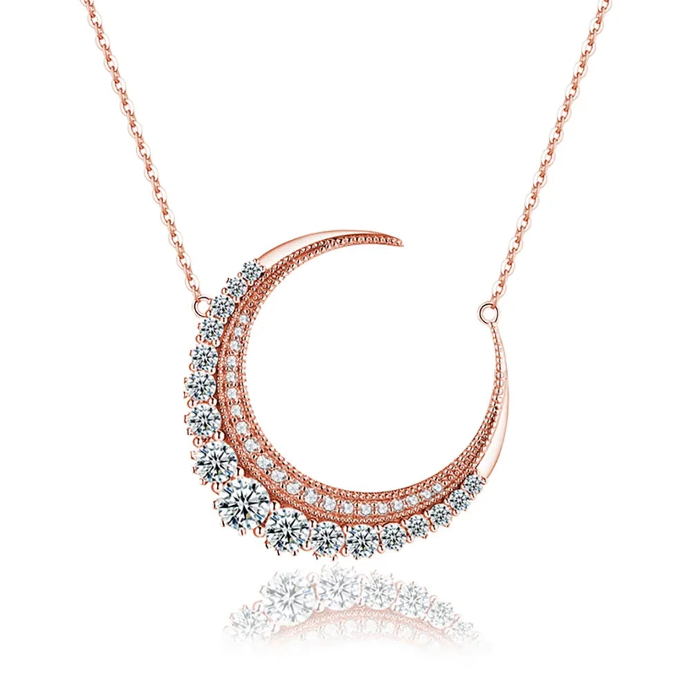 4.5 Moissanite Pendant 925 Sterling Silver Necklace