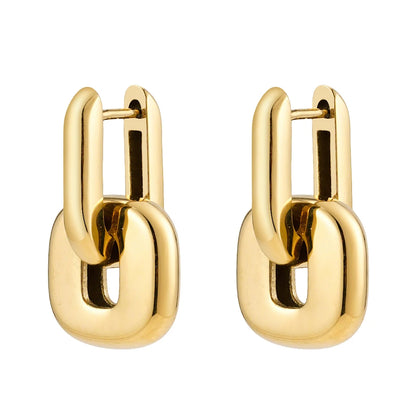 U Shape Earrings 18K Gold Plated